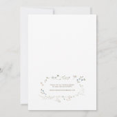 Petite Wildflower bruiloft uitnodiging (Achterkant)