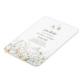 Petite Wildflower Monogram Sla de datum op Magneet (Linkerzijde)