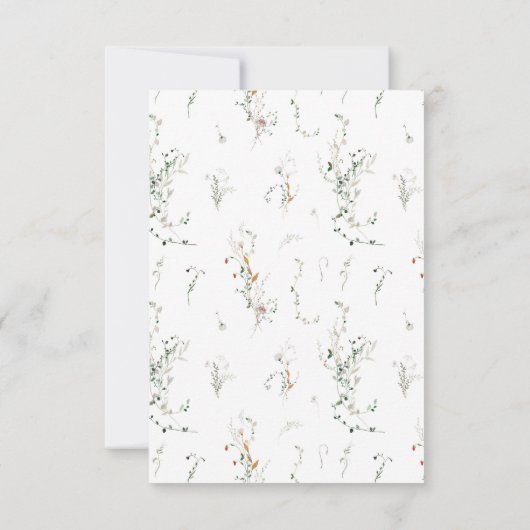 Petite Wildflower Monogram Sla de datum op Save The Date (Achterkant)