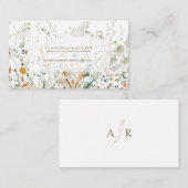 Petite Wildflower RSVP bruiloft website bijlage (Voorkant / Achterkant)