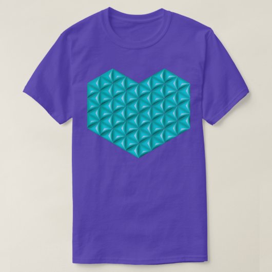 PetiteSlo Modular Heart Blauwgroen T-shirt (Design voorkant)