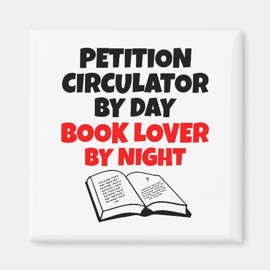Petitie Circulator Boek Lover Magneet (Voorkant)