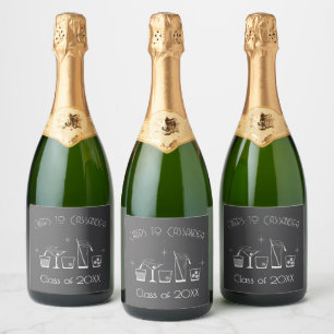 Petitie Cocktail Afstudeerfeest Grijze Bar Menu Sparkling Wijnetiket