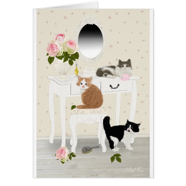 PetitRose "Kittens Beauty Salon", Briefkaart (Voorkant)