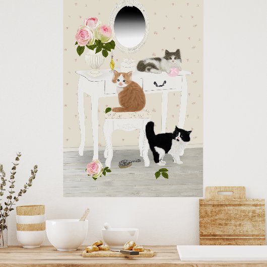PetitRose "Kittens Beauty Salon" , Poster (Keuken)