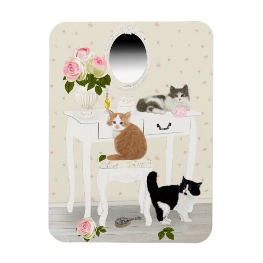 PetitRose "Kittens Schoonheidssalon" , Magneet (Verticaal)