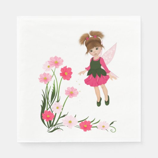 PetitRose "Little Flower Fairy" , Papieren servett Servetten (Voorkant)