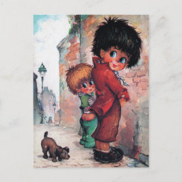 Petits Poulbots pipi Briefkaart