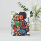 Petits Poulbots quai de Seine Briefkaart (Staand voorkant)