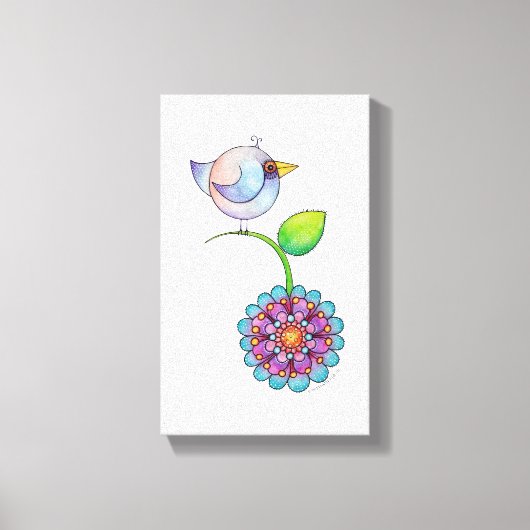 'Petitsa' het vogeldoek Canvas Afdruk (Voorkant)