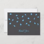 Petje Toss Blauw & Grijs Afstuderen Bedankkaart (Voorkant)