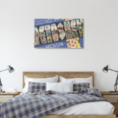 Petoskey, Michigan - Grote letterscènes Canvas Afdruk (Insitu (Slaapkamer))