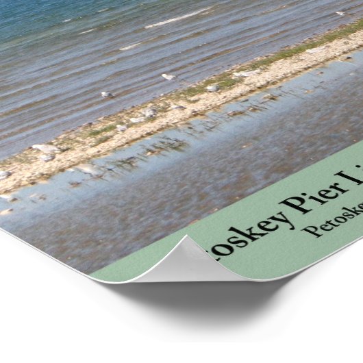 Petoskey Pier Light - Michigan Poster (Hoek)