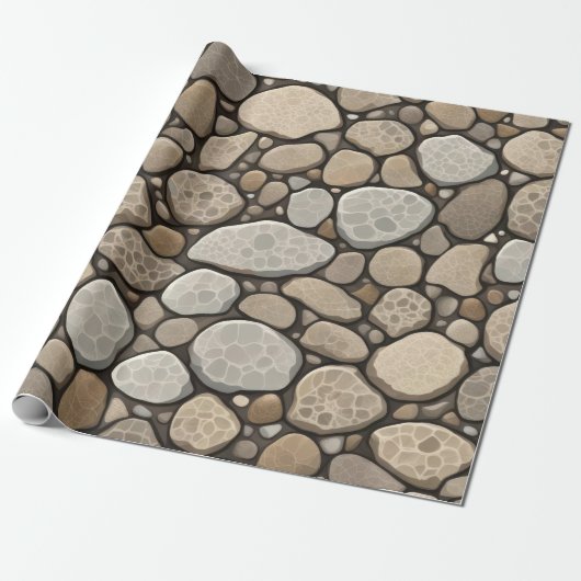 Petoskey Stone Abstract Cadeaupapier (Uitgerold)