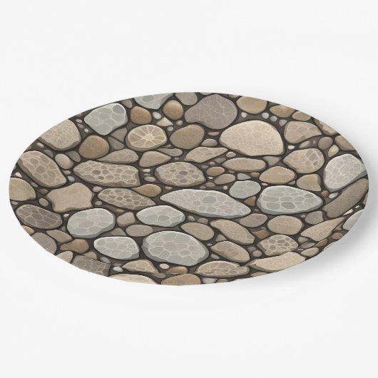 Petoskey Stone Abstract Papieren Bordje (Gekanteld)