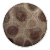Petoskey Stone Keramische Knop (Voorkant)