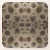 Petoskey Stone Michigan staat steen fossiel Kartonnen Onderzetters (Voorkant)