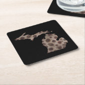 Petoskey Stone Michigan staat steen fossiel Kartonnen Onderzetters (Schuin)