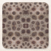 Petoskey Stone Michigan staat steen fossiel Kartonnen Onderzetters (Voorkant)