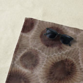 Petoskey Stone Michigan staat steen fossiel Strandlaken (In situ)