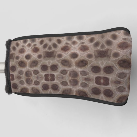 Petoskey Stone michigan state stone fossil Golfheadcover (Voorkant)