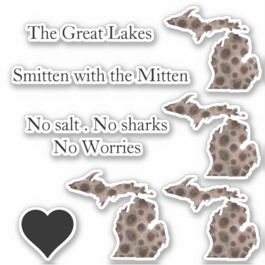 Petoskey Stone - Smith met de Mitten Sticker (Voorkant)