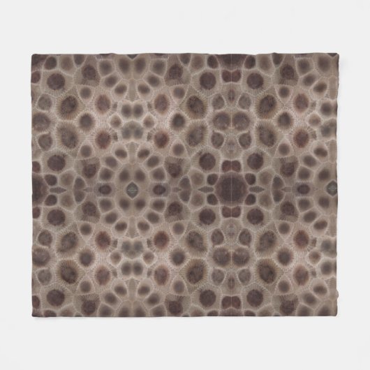 Petoskey Stones | Staatsteen Michigan Fleece Deken (Voorkant (Horizontaal))