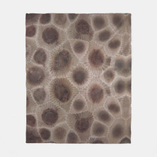 Petoskey Stones   Staatsteen Michigan Fleece Deken