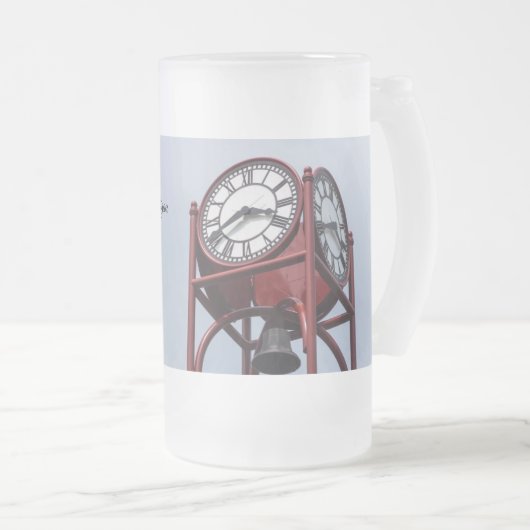 Petosky Tower Clock Frosted Mok (Voorkant rechts)