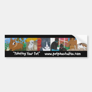 PetPaw Studios Commission Painting Bumpersticker