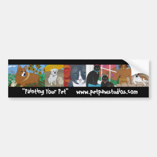 PetPaw Studios Commission Painting Bumpersticker