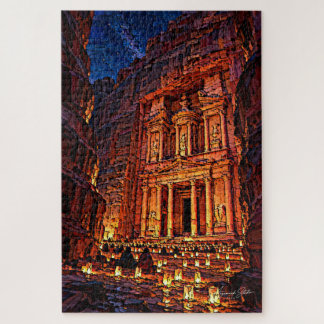 Petra bij kaarslicht legpuzzel