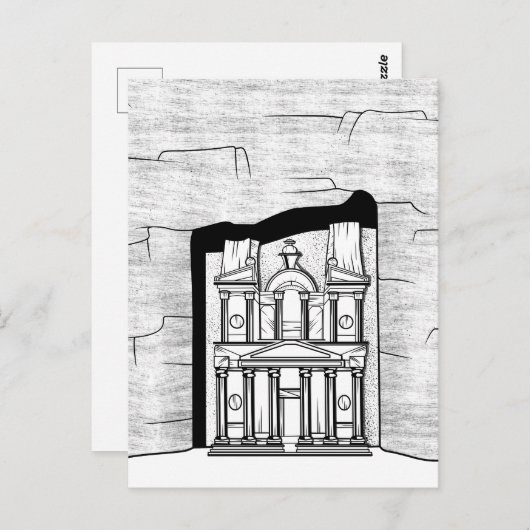 Petra El Khazneh tempel Briefkaart (Voorkant / Achterkant)