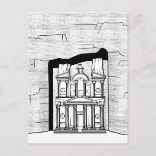 Petra El Khazneh tempel Briefkaart