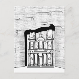 Petra El Khazneh tempel Briefkaart