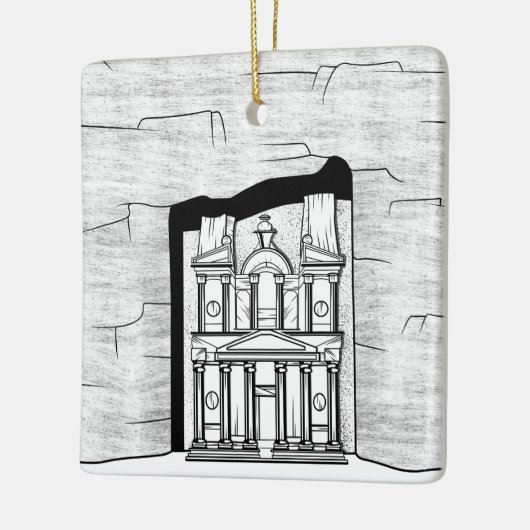 Petra El Khazneh tempel Keramisch Ornament (Links)