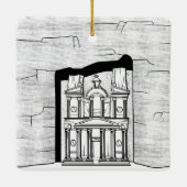 Petra El Khazneh tempel Keramisch Ornament (Achterkant)