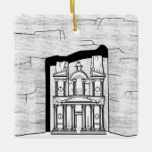 Petra El Khazneh tempel Keramisch Ornament (Voorkant)