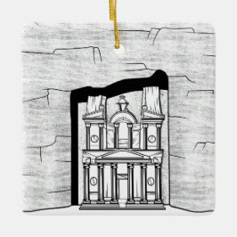 Petra El Khazneh tempel Keramisch Ornament