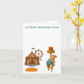 Petra het evenwichtskunstenaar varken kaart (Gele Bloem)