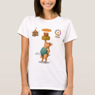 Petra het evenwichtskunstenaar varken t-shirt