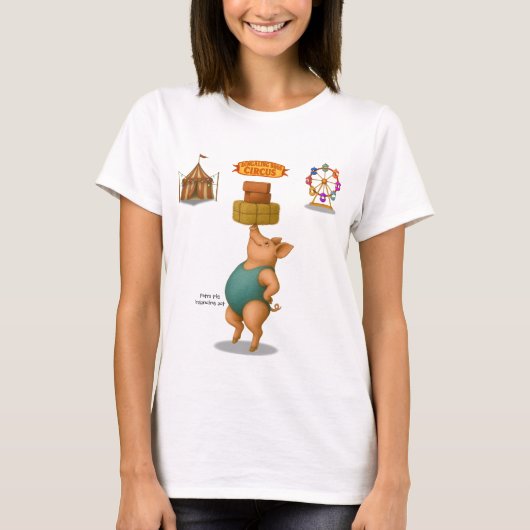Petra het evenwichtskunstenaar varken t-shirt (Voorkant)