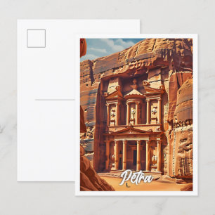 Petra Jordan Artistieke reisillustratie Briefkaart