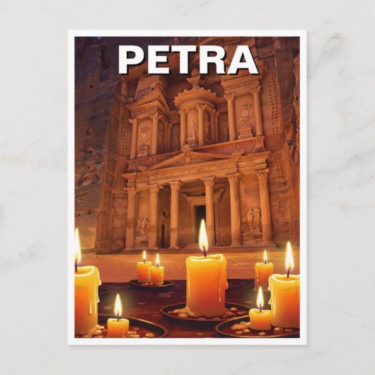 Petra Jordan Candles Night Briefkaart (Voorkant)