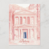 Petra Jordan Gouache Schilderillustratie Reizen Briefkaart (Voorkant)