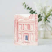 Petra Jordan Gouache Schilderillustratie Reizen Briefkaart (Staand voorkant)