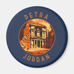 Petra Jordan Retro verontruste cirkel Magneet