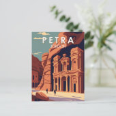 Petra Jordan Travel Art  Briefkaart (Staand voorkant)
