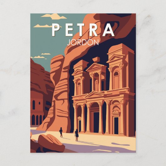 Petra Jordan Travel Art  Briefkaart (Voorkant)