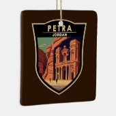 Petra Jordan Travel Art  Keramisch Ornament (Rechts)
